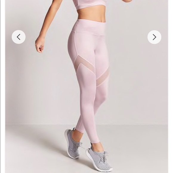 Forever 21 Pants - Active Sheer Mesh Panel Leggings